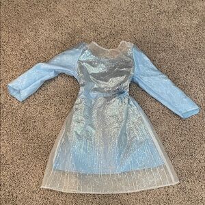 Disney Light Up Elsa Glittery Blue and Silver Costume
